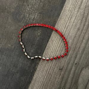 No brand red gem adjustable bracelet